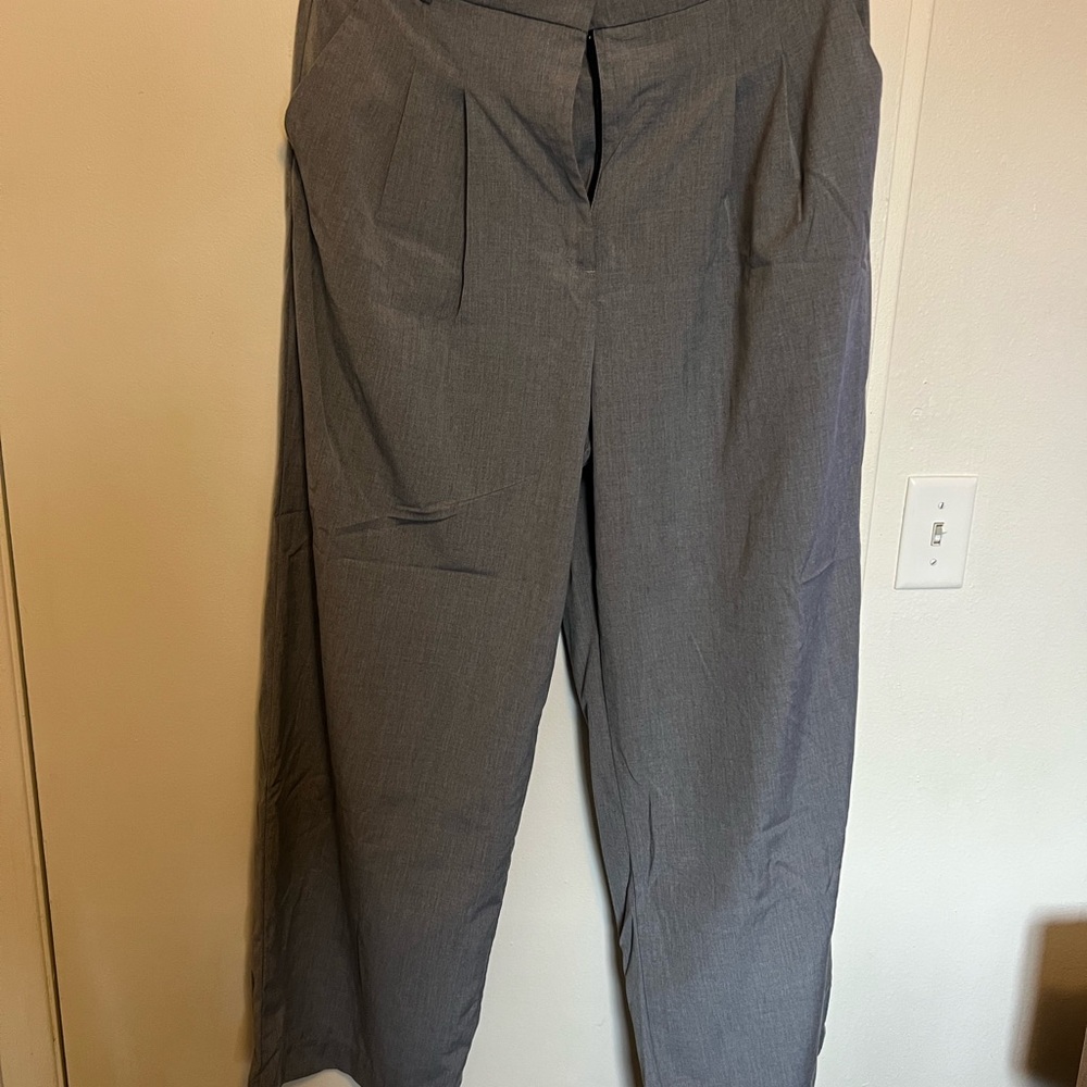 H&M Wide-Leg Gray Pants